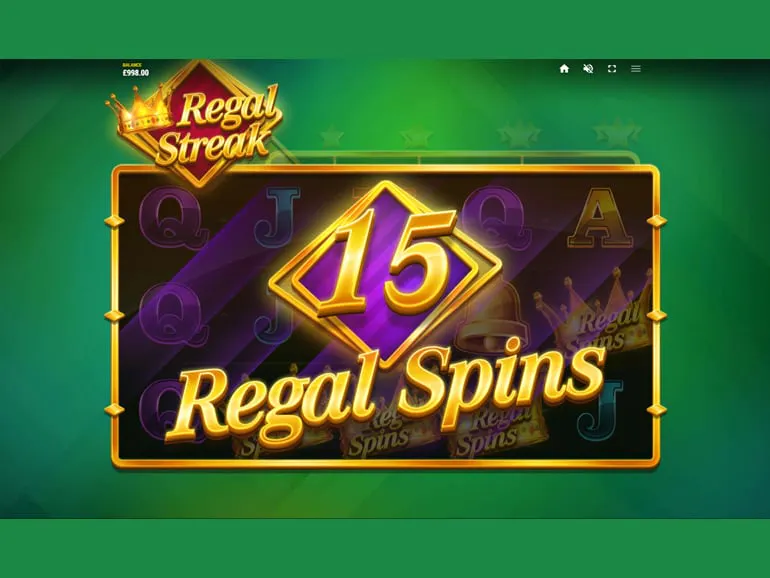 Captura de pantalla de PlayRegal mostrando un juego