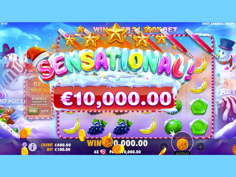 Captura de pantalla de Sweet Bonanza en Betfair mostrando símbolos y bonificaciones