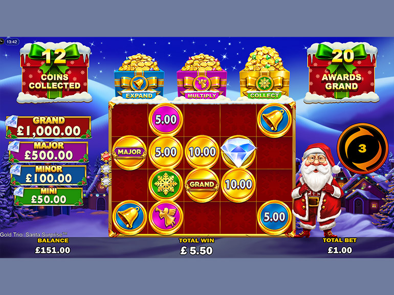 Gold Trio: Santa Surprise™ Slot » Betfair™ Casino