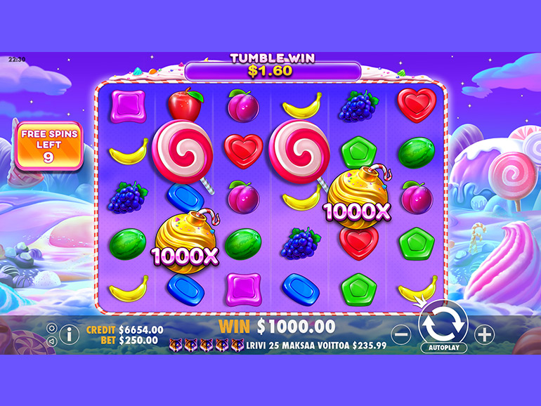 Captura de Sweet Bonanza en Betfair