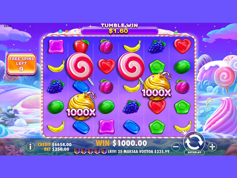 Captura de Sweet Bonanza en Betfair