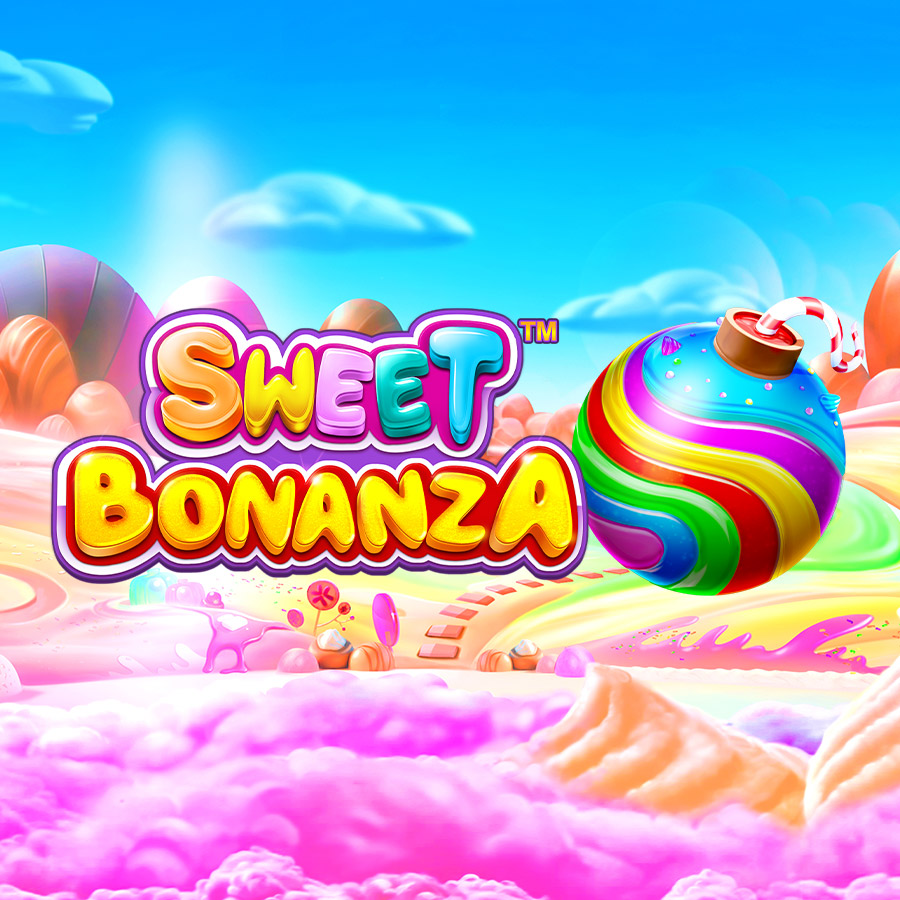 Pantalla del juego Sweet Bonanza mostrando símbolos de frutas y multiplicadores