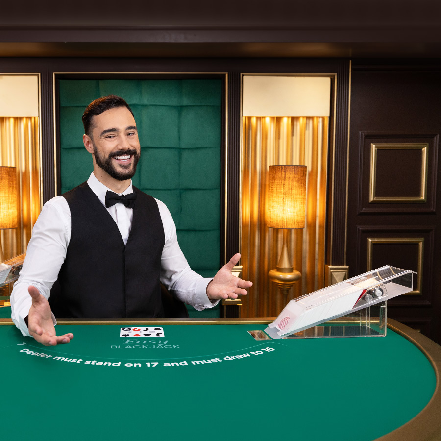 Interface de blackjack en direct sur Stake