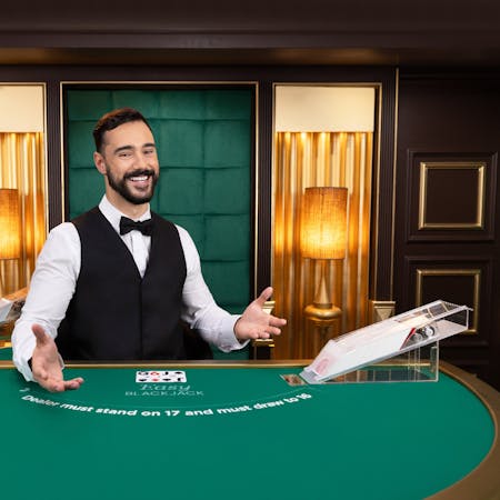 Interface de blackjack en direct sur Stake