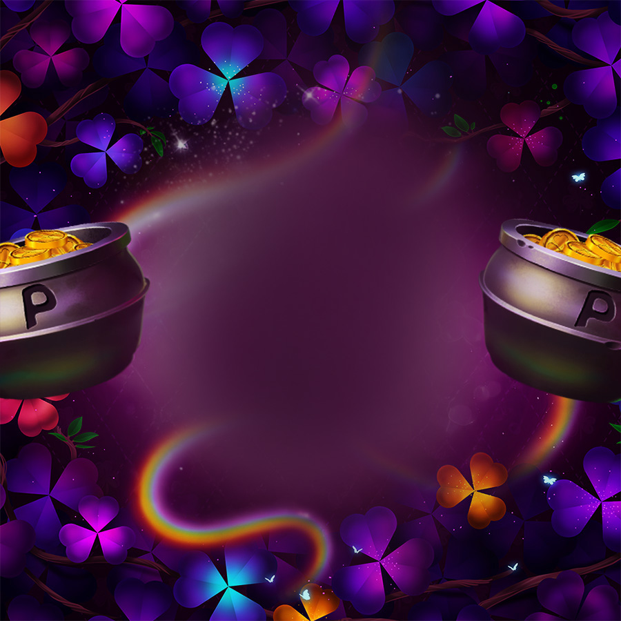 Illustrasjon av et lykkesymbol og sjakkmonger, som representerer strategisk spill på Lucky Spins Casino.