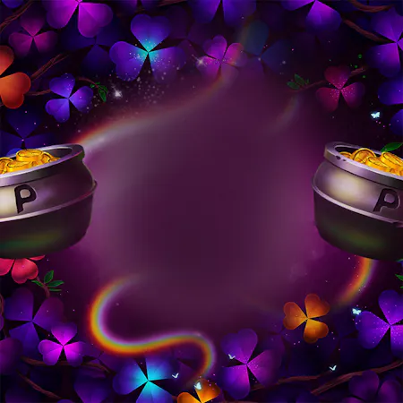 Illustrasjon av et lykkesymbol og sjakkmonger, som representerer strategisk spill på Lucky Spins Casino.