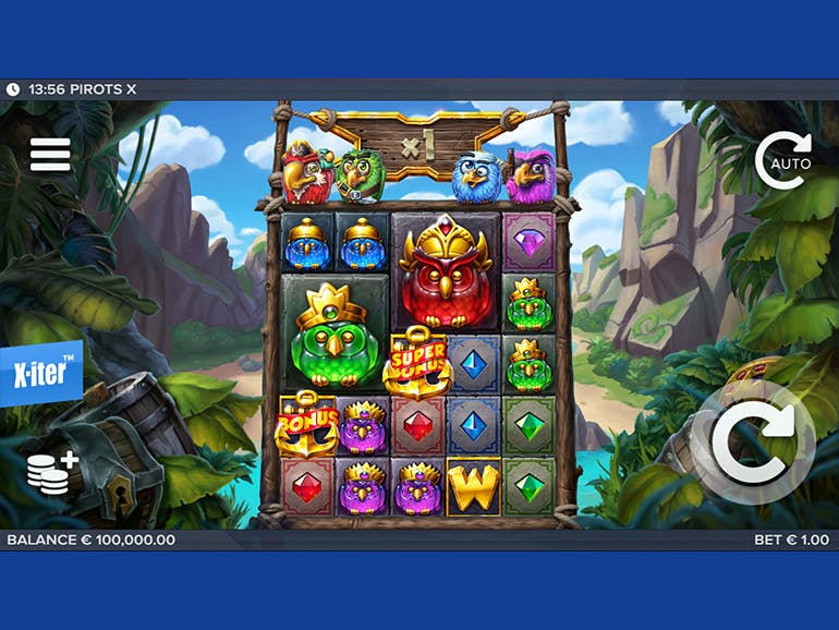 Screenshot van Pirots slots interface